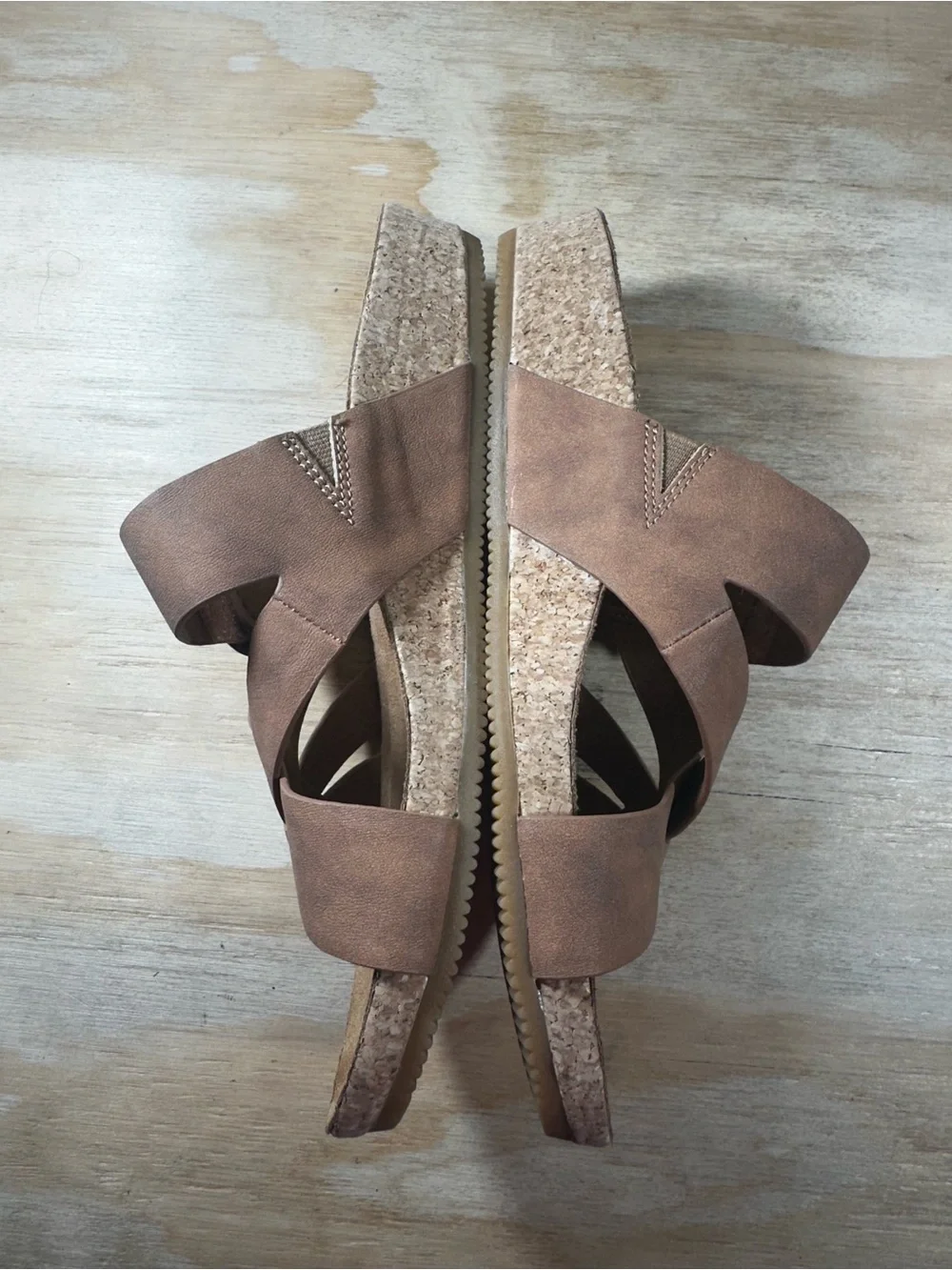 Eurosoft Gwenda Brown Cork Slide Sandals Women’s Size 8.5
